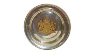 Pewter Plate - The Queen Mother's 80th Birthday