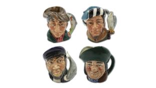 Four Royal Doulton Small Toby Jugs