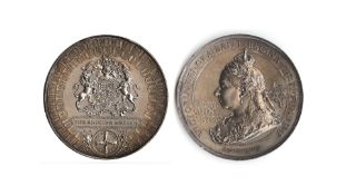 Queen Victoria Diamond Jubilee Medal - Oxidised White Metal