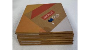 Six Walplus Wall Tile Sticker 15cm6" 24 Pcs Light Grey