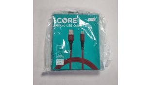 CORE 1.5M Braided Micro USB Cable 2.1A, Red