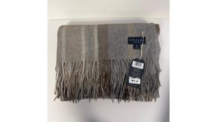 Kinalba Cashmere Throw, Grey, Beige, 220 X 140 Cm