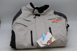 Jet Motorcycle Jacket, Men's, Silver/Grey, Size 7XL, 54"-56"