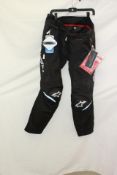 Alpinestars T-SP R Drystar Motorcycle Trousers Pants, Black/White, EU XXL