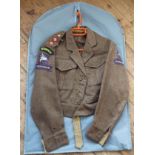 WW2 Battledress Tunic To Captain QM. H.S Barnes ( MBE )