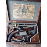 Cased Pair of Flintlock Pistols by Blanch of London