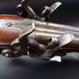A rare and interesting double barrel percussion pistol by Twigg of London