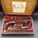 Cased Flintlock Pistols by Clark of London