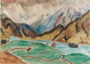 Erich Heckel. Flusslandschaft. Um 1921