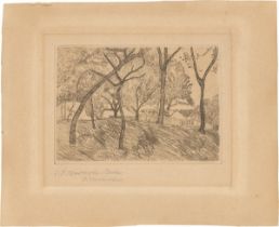 Paula Modersohn-Becker. „Landschaft unter Bäumen“. 1902