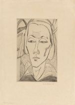 Erich Heckel. „Mädchenkopf“. 1919