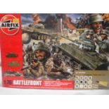 Airfix 1/76 scale, Battlefront set, comprising diorama base, forward command post, two tanks and two