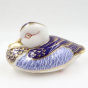Royal Crown Derby duck paperweight, no damages, L: 11 cm. UK P&P Group 1 (£18+VAT for the first