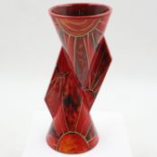 Anita Harris Yo-Yo vase, signed in gold, no damages, H: 23 cm. UK P&P Group 2 (£24+VAT for the first