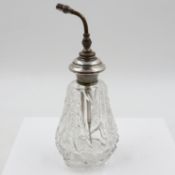 Silver hallmarked and cut glass atomiser. UK P&P Group 2 (£24+VAT for the first lot and £5+VAT for