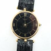 Van Cleef & Arples: gentleman's 18ct gold cased manual wind wristwatch, this model having the Piaget