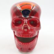 Anita Harris large skull, signed in gold, no damages, H: 17 cm. UK P&P Group 2 (£24+VAT for the