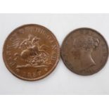 Two colonial tokens of queen Victoria - grade VFplus. UK P&P Group 0 (£7+VAT for the first lot
