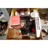 Box of mixed Marvel collectables to include Spiderman. Not available for in-house P&P
