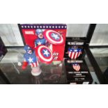 Marvel's Captain America: 7" Ultimate Bust, boxed, with two 1/6 scale 1940s Captain America