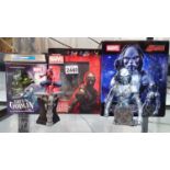 Marvel: mixed figurines including X-Men's Danger limited edition bust, 117/2500 and others. UK P&P