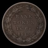1815 silver eighteen pence bank token under George III. Grade nEF. UK P&P Group 0 (£7+VAT for the