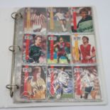 140 Pro Set 1991 football trading cards in an official football collector's card file album. UK P&