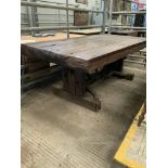 HEAVY WOODEN THAI TEAK DINING TABLE
