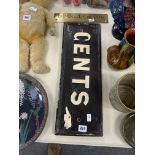 VICTORIAN WOODEN GENTS SIGN