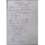 Football Autographs Liverpool 1921/22 Champion Winning Season