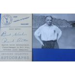 Football Autograph Raich Carter Sunderland/ Derby County/Hull/England Battle of Britain Signed 1949