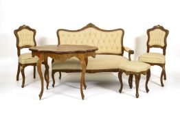 5-teilige Salongarnitur im Stil des Dresdener Barock.