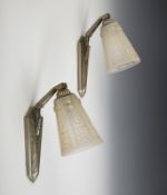 Paar französische Art-déco-Wandlampen.