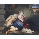LENS, Bernard III. (1682 London - 1740 London). Caritas Romana, Gouache aus der Sammlung John Pe...
