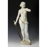 Große Jugendstil-Figur "Lucretia". Wiener Manufaktur Friedrich Goldscheider.