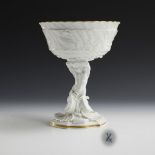 Tafelaufsatz mit Schwanenservicedekor. Meissen.