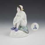 Jugendstil-Figur: Badende. Meissen.