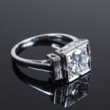 Antiker 1.35ct Brillantring in Platin