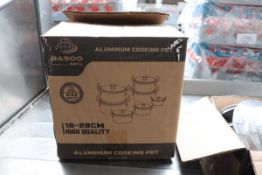 Basoo 7-piece pan set, unboxed (no handles)