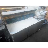 150cm two door pizza prep/saladette counter fridge