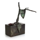 After Salvador Dalí (Spanish, 1904–1989), a brown-patinated sculpture modelled as 'The Persistence