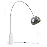 (A) Achille and Pier Giacomo Castiglioni for Flos, an 'Arco' floor lamp on a white marble base
