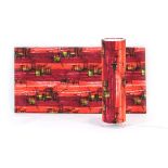 A 1960's fabric panel screen printed in the 'Hong-Kong' pattern, image 62 x 123 cm, mounted to a