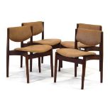 Finn Juhl (Danish, 1912-1989) for France & Son, a set of four 1960's Model 197 teak chairs with