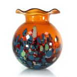 A Murano style 'Confetti' glass candle holder, h. 21 cm
