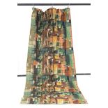 (G) A pair of curtains decorated in the 'Stones of Bath' pattern by John Piper (1903-1992), 104 x