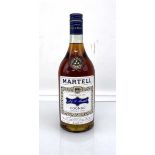 An old bottle of J&F Martell 3 star Cognac circa 1970's 70 proof 24 fl oz