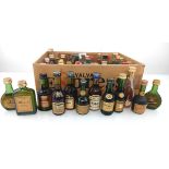 A collection of approx 46 assorted miniatures including Cognac, Brandy, Armagnac, Liqueurs, etc.