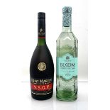 2 bottles, 1x Remy Martin VSOP Fine Champagne Cognac 40% 70cl & 1x Bloom London Dry Gin 40% 70cl