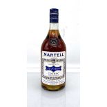 An old bottle of J&F Martell 3 star Cognac circa 1970's 70 proof 24 fl oz